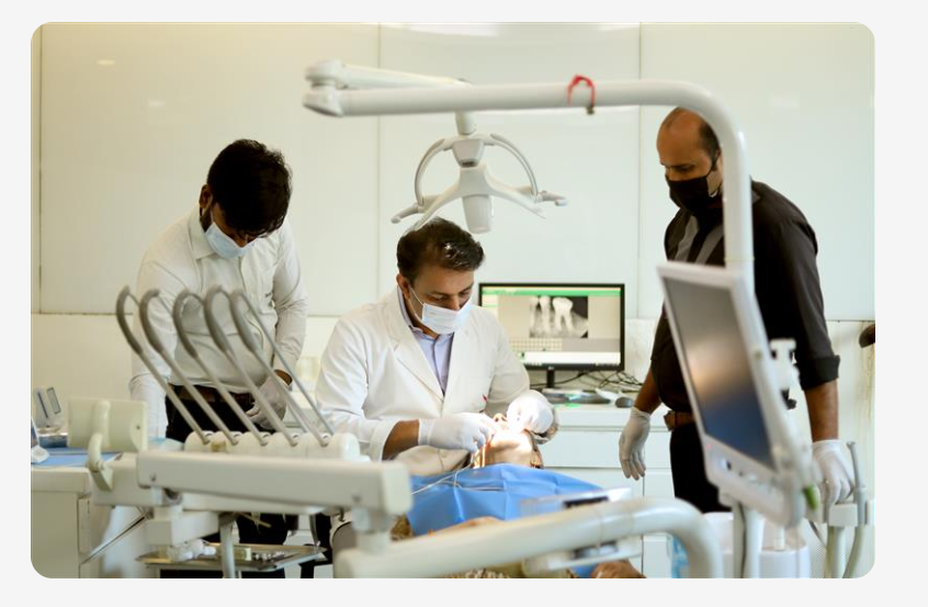 Advanced dental implant procedure at The Dental Roots